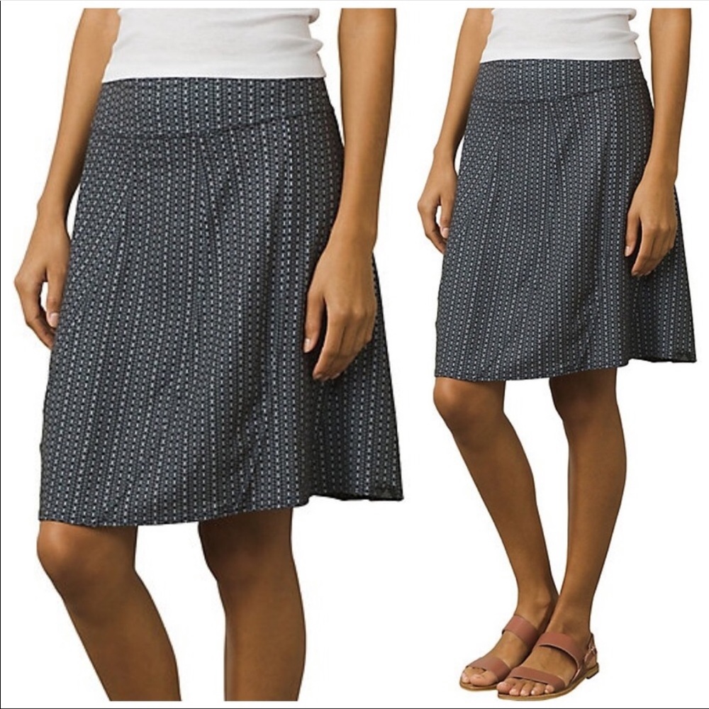 PRANA vendela gray printed athletic skirt xs